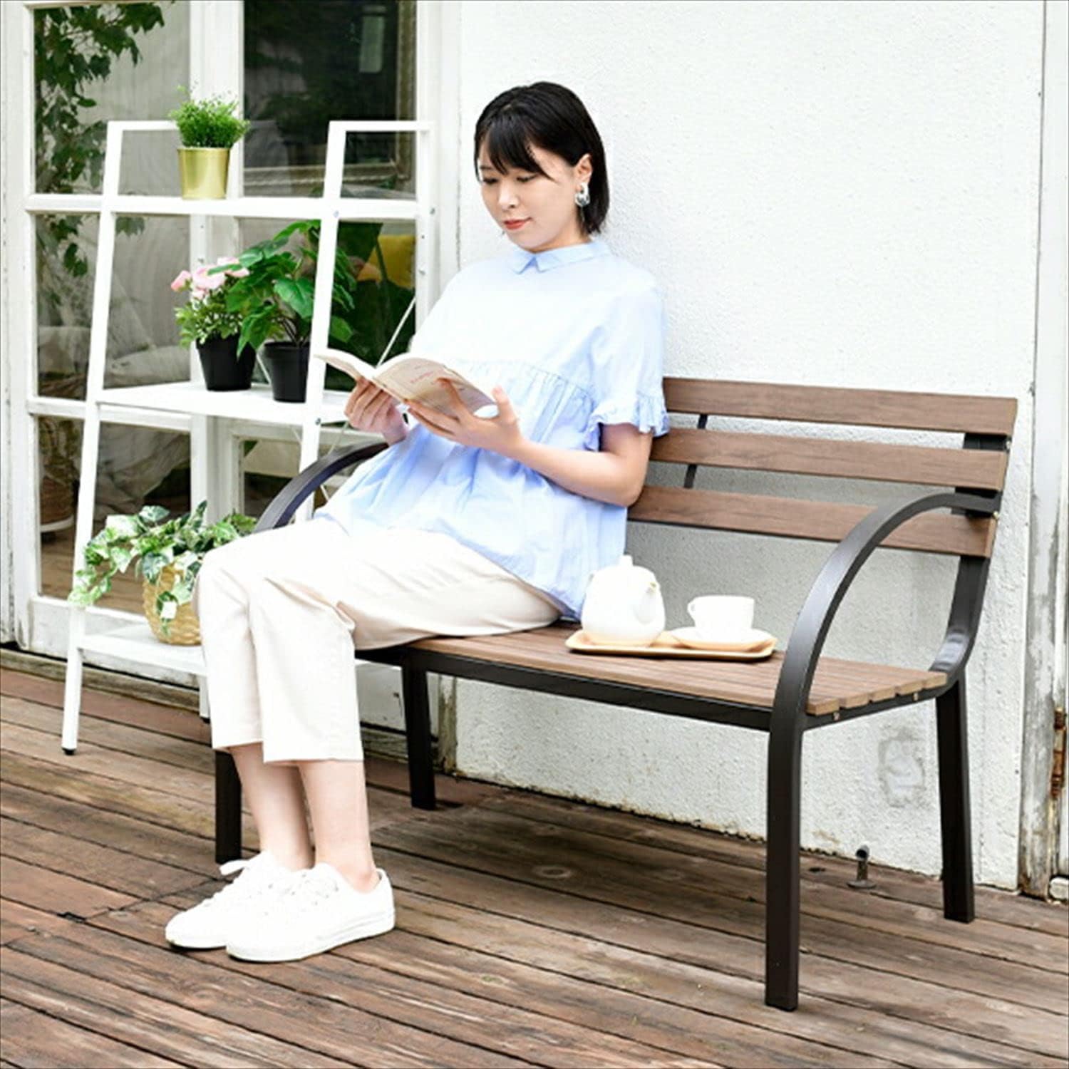 【展示品】エミュ「TERRAMARE」ガーデンベンチ 約54万　※クッション欠品 Amazon.co.jp: ーデンベンチ 幅110×奥行57.5×高さ75cm PS ポリスチレン